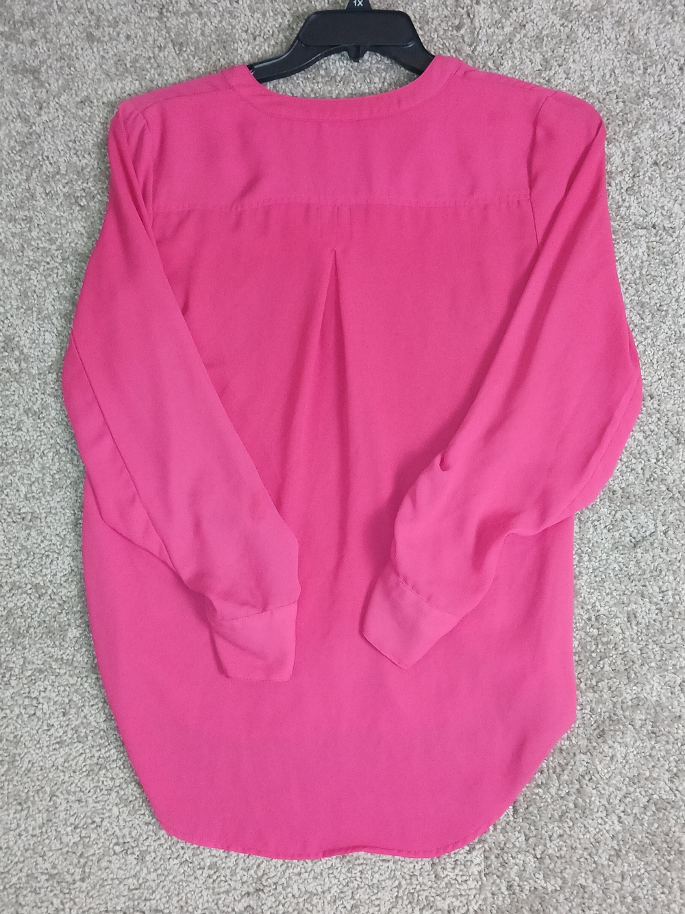 NY&Co SOHO Pink V-Neck Long Sleeve Blouse Business Casual Shirt - Small - Picture 5 of 13